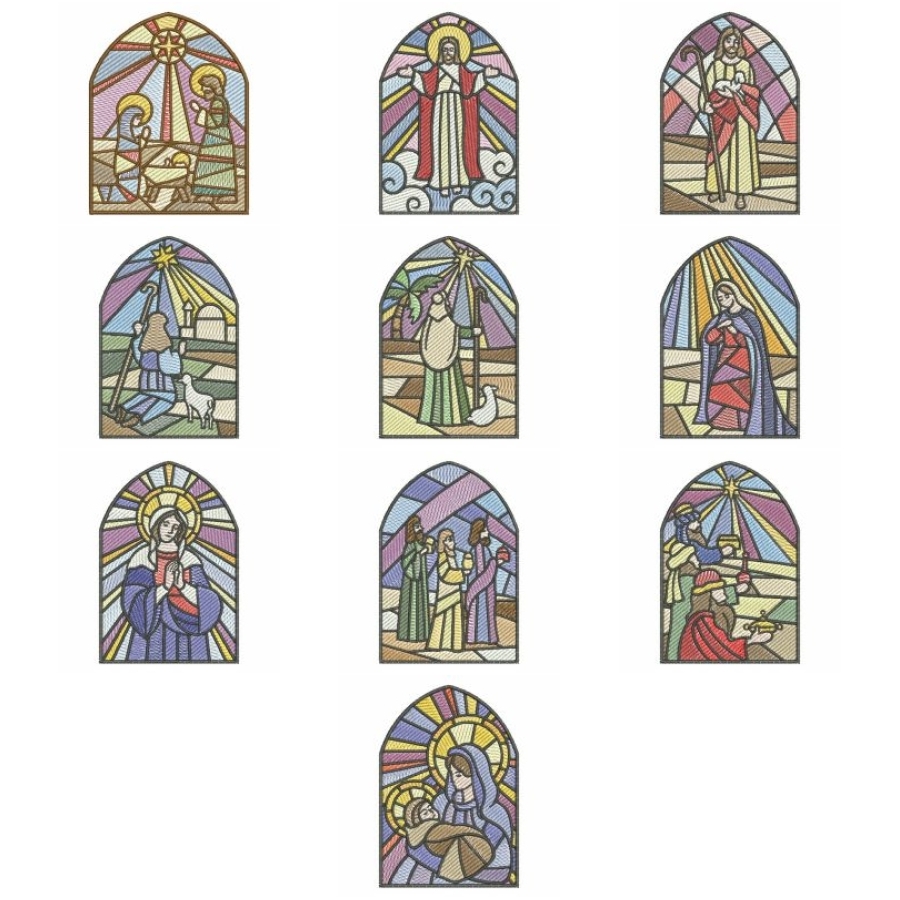 Stained Glass Nativity 