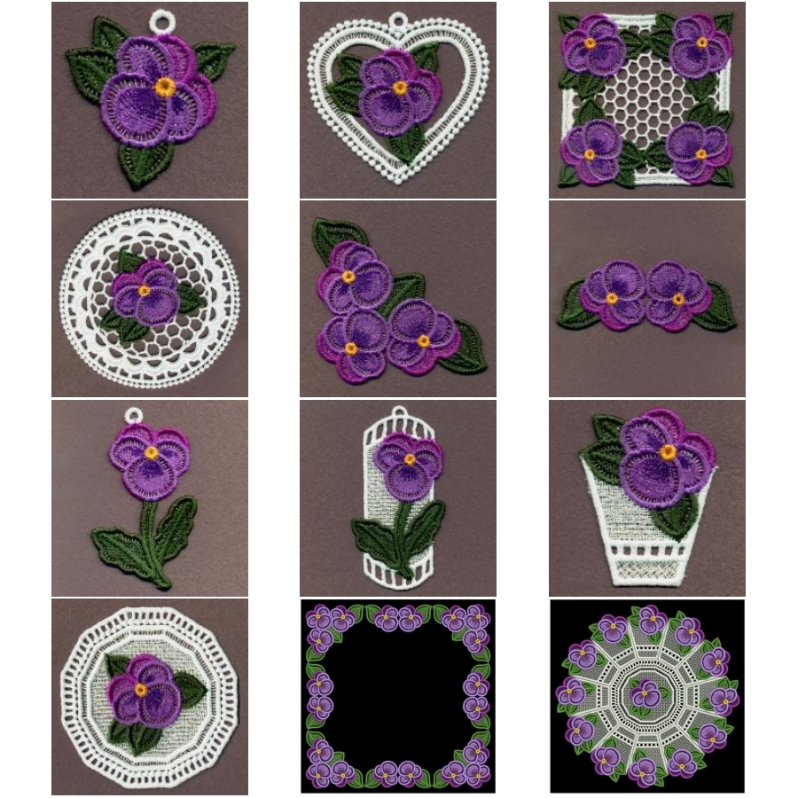 FSL Pansy Ornaments 