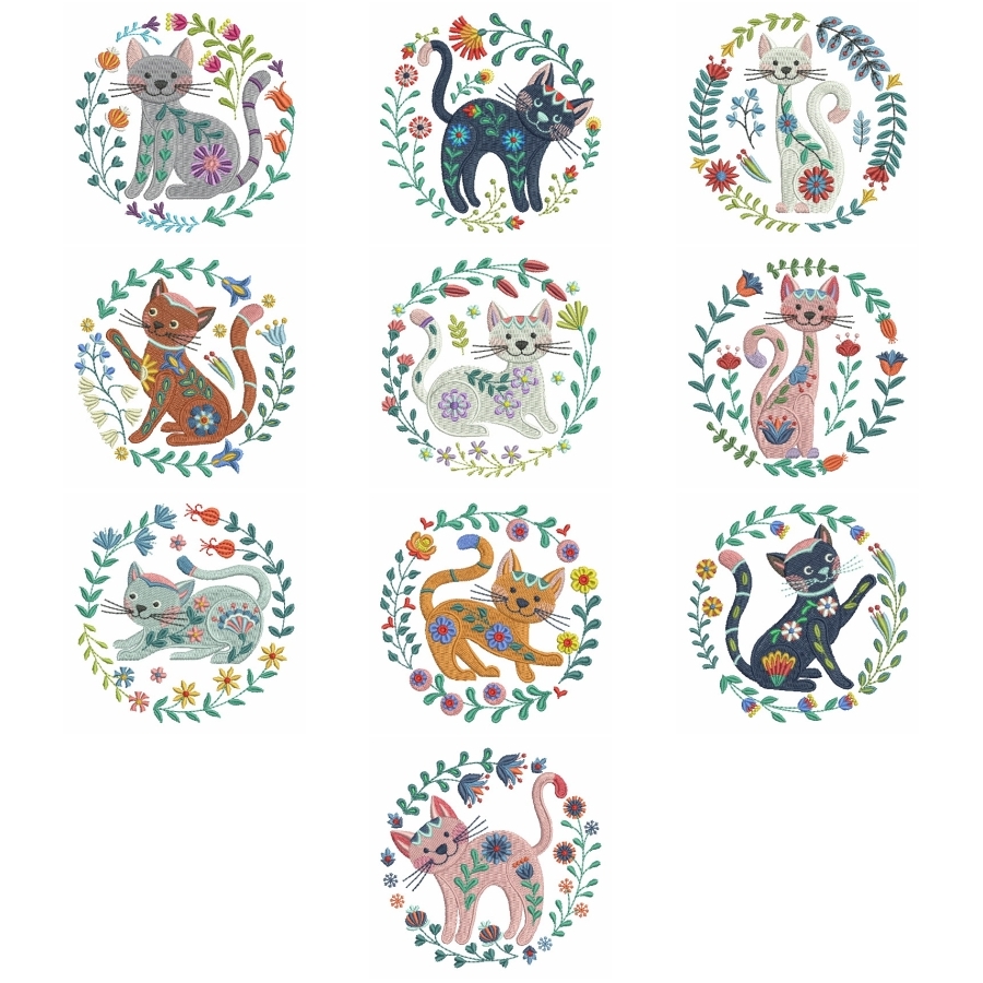 Folk Art Cats