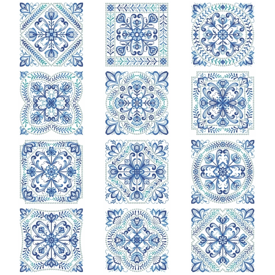 Delft Blue Quilt Block 2