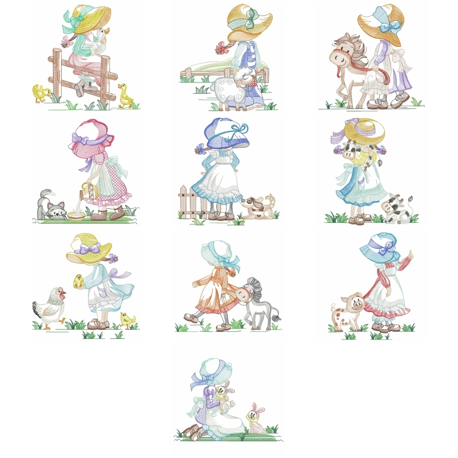 Sunbonnet Sue On The Farm