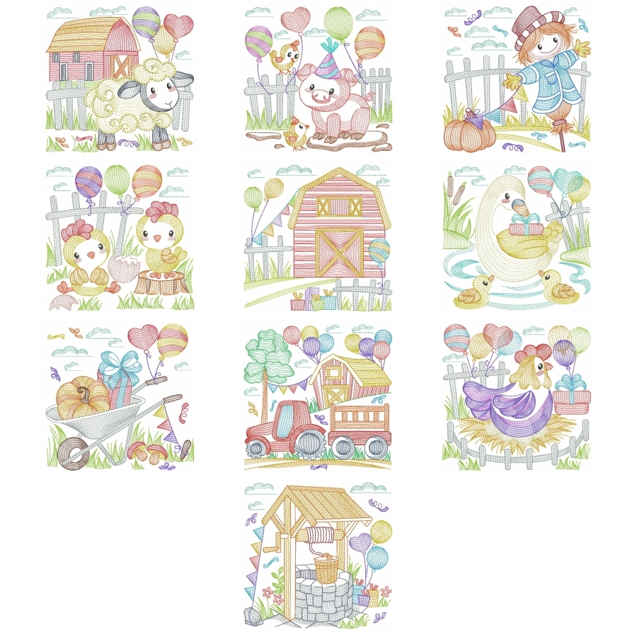Rippled Farm Scenes