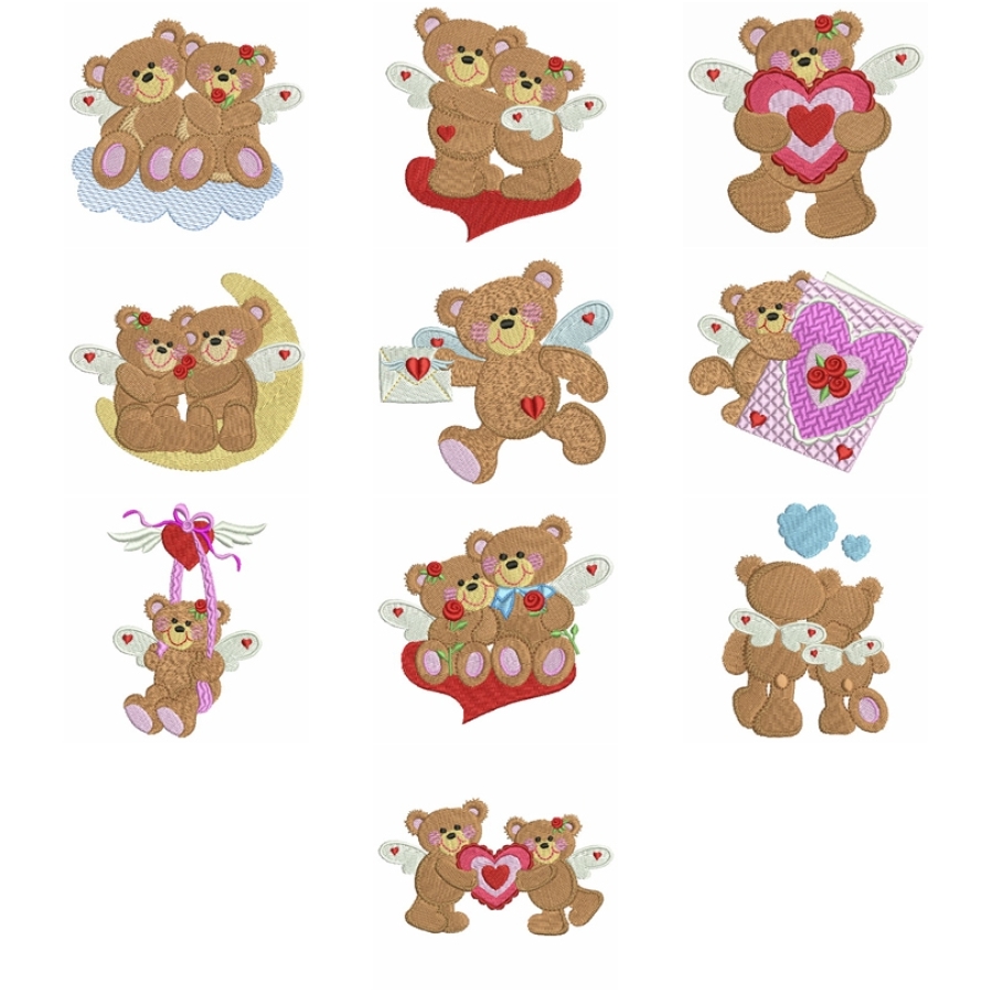 Valentine Angel Bears