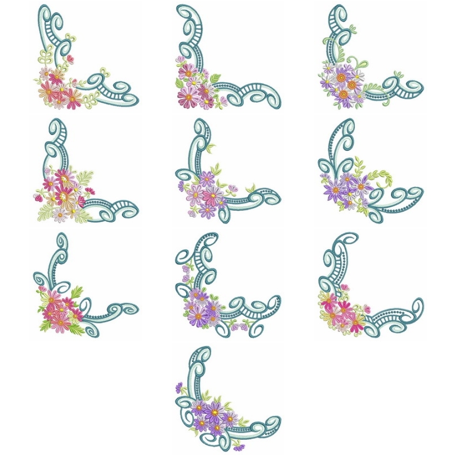 Elegant Flower Corners