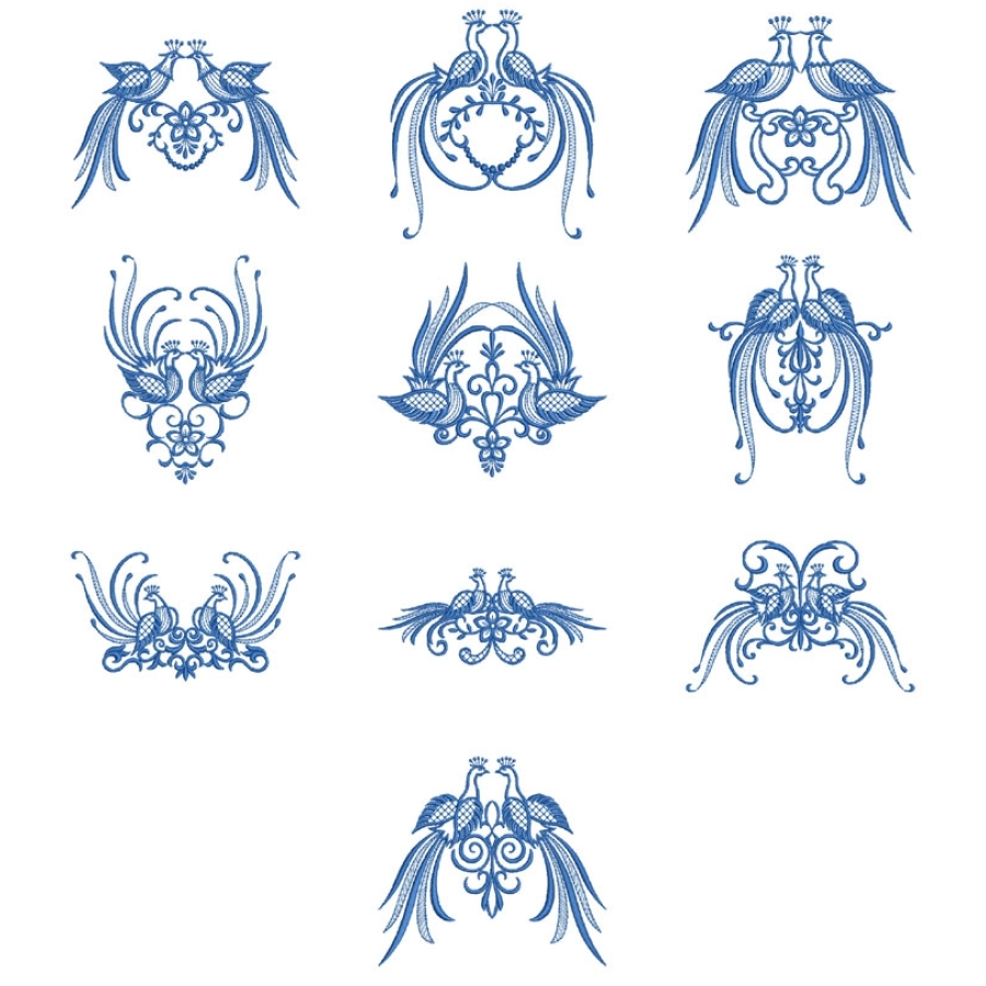 Bluework Birds