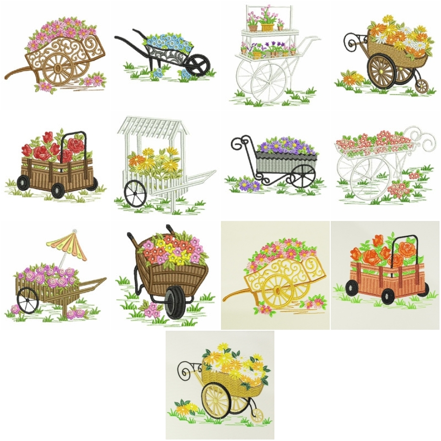 Floral Wheelbarrow