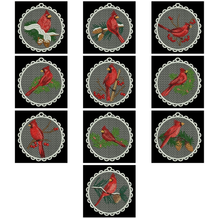 FSL Christmas Cardinal Ornaments