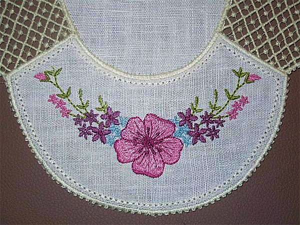 Vintage Fabric and Lace Doily 5 -4