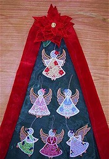 Freestanding Lace Angels with Mylar -3