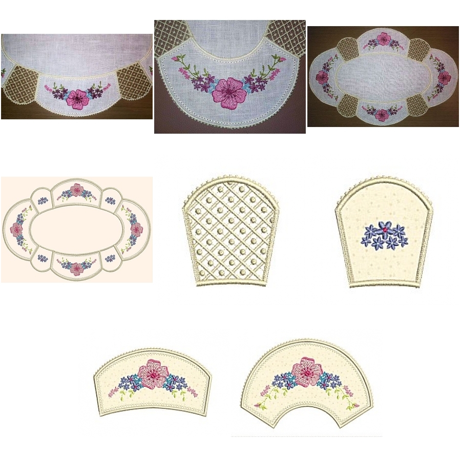 Vintage Fabric and Lace Doily 5 