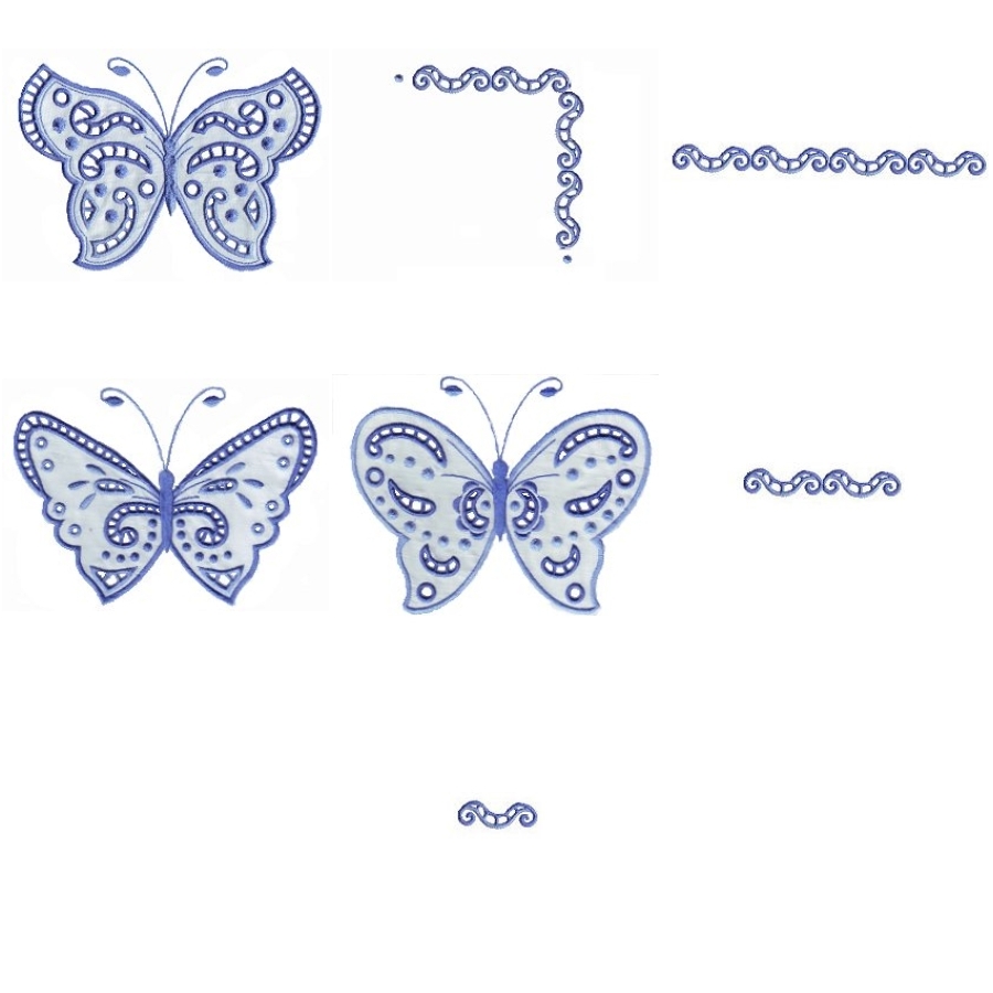 CUTWORK BUTTERFLIES AND BORDER 