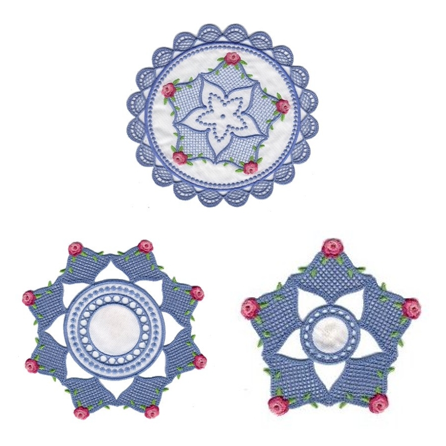 Antique Rose Lace Doilies OregonPatchWorks