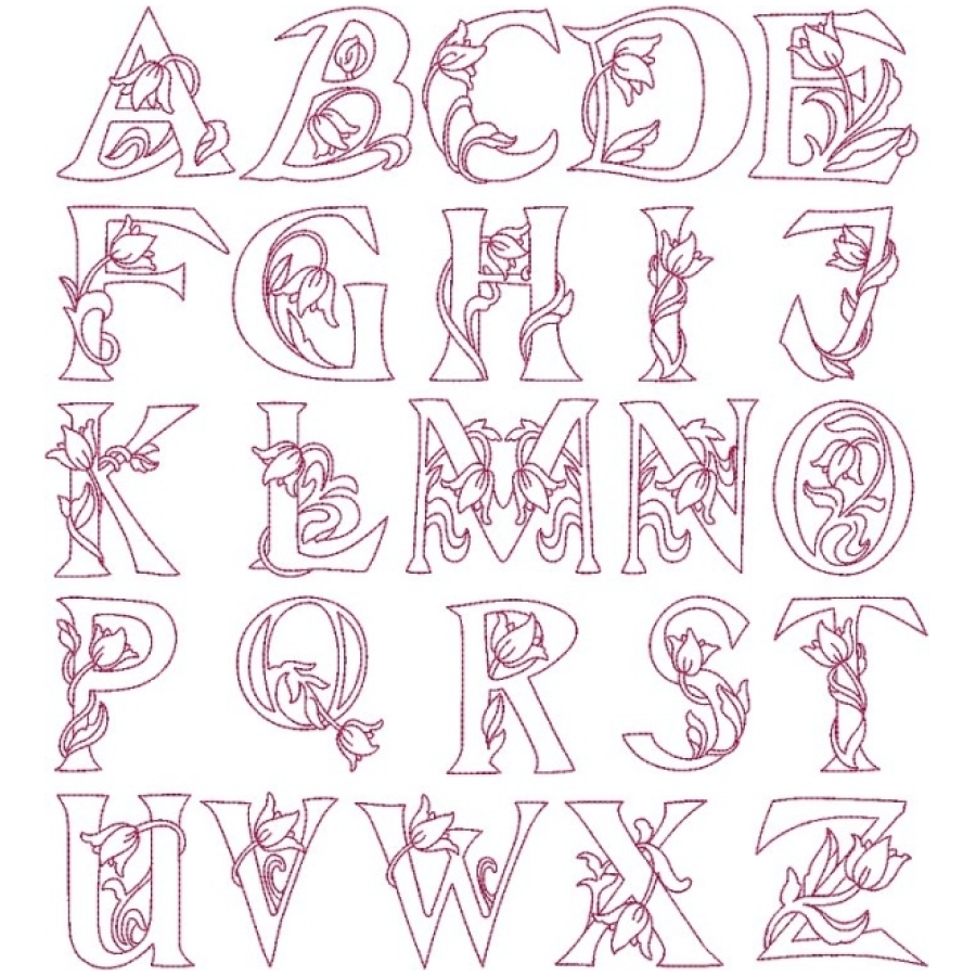 Redwork Monograms 