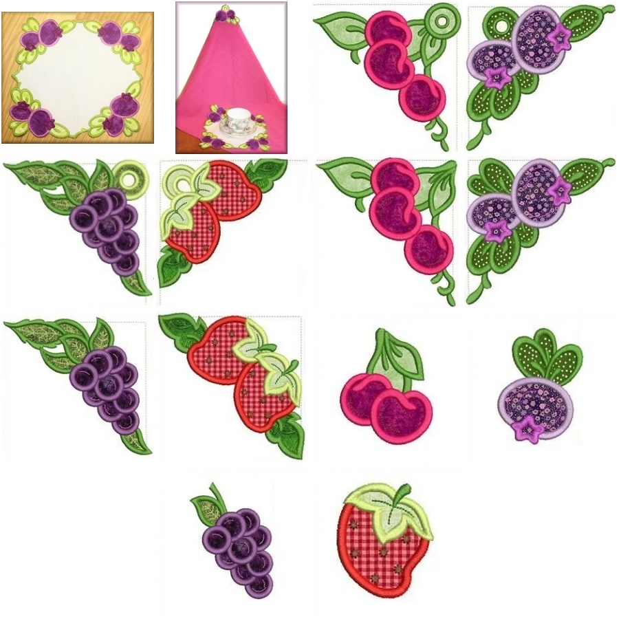 Fruity Towel Toppers and Corners 