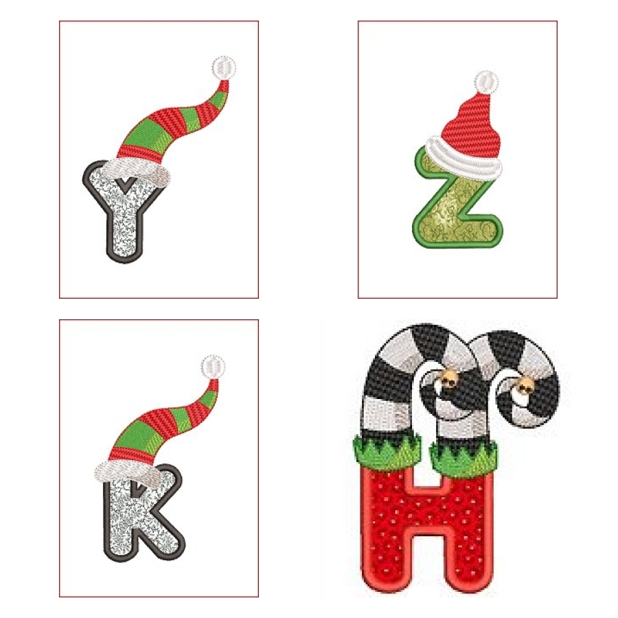 Christmas Hat Monograms