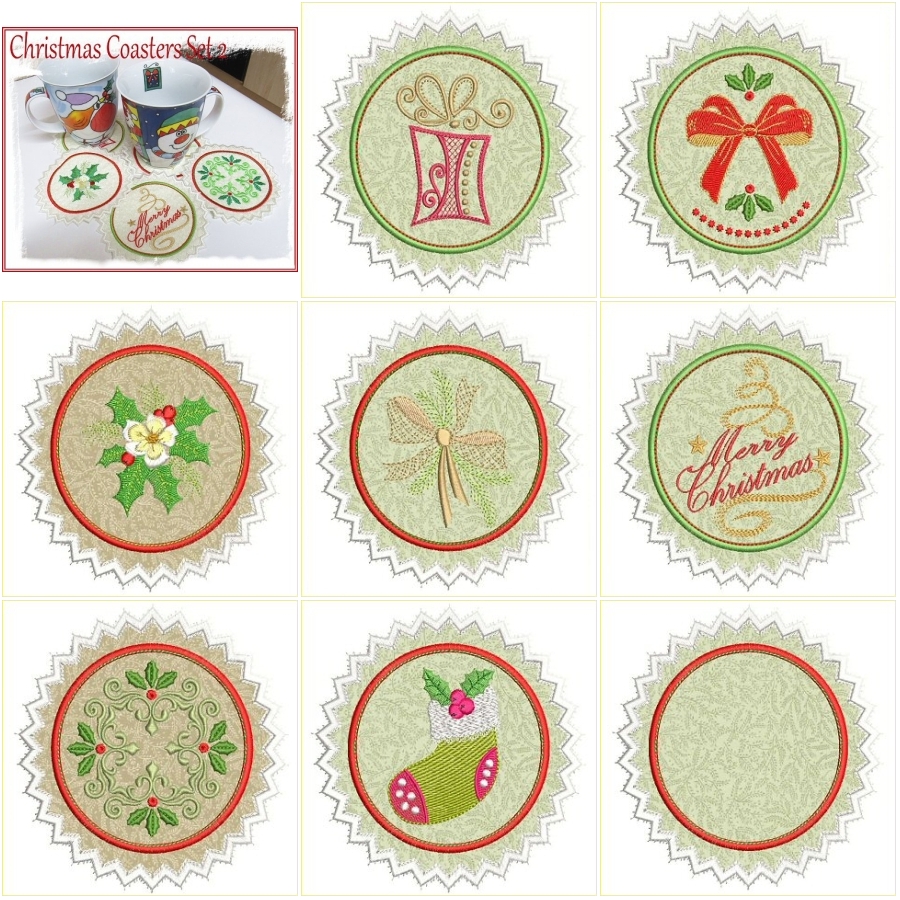 Christmas Coasters Set 2