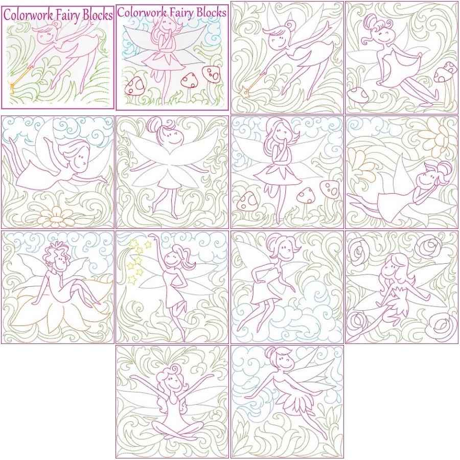 Colorwork Fairy Blocks