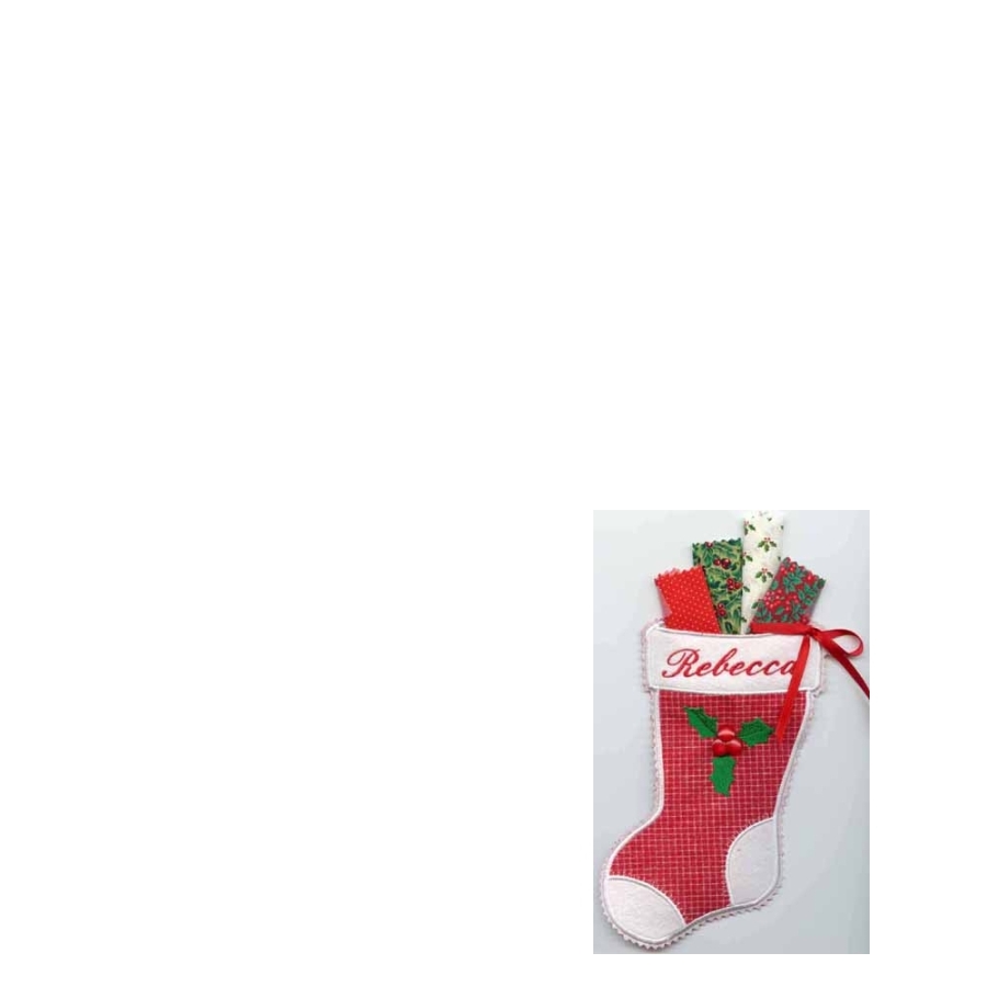 2-Hoop Applique Holiday Stocking
