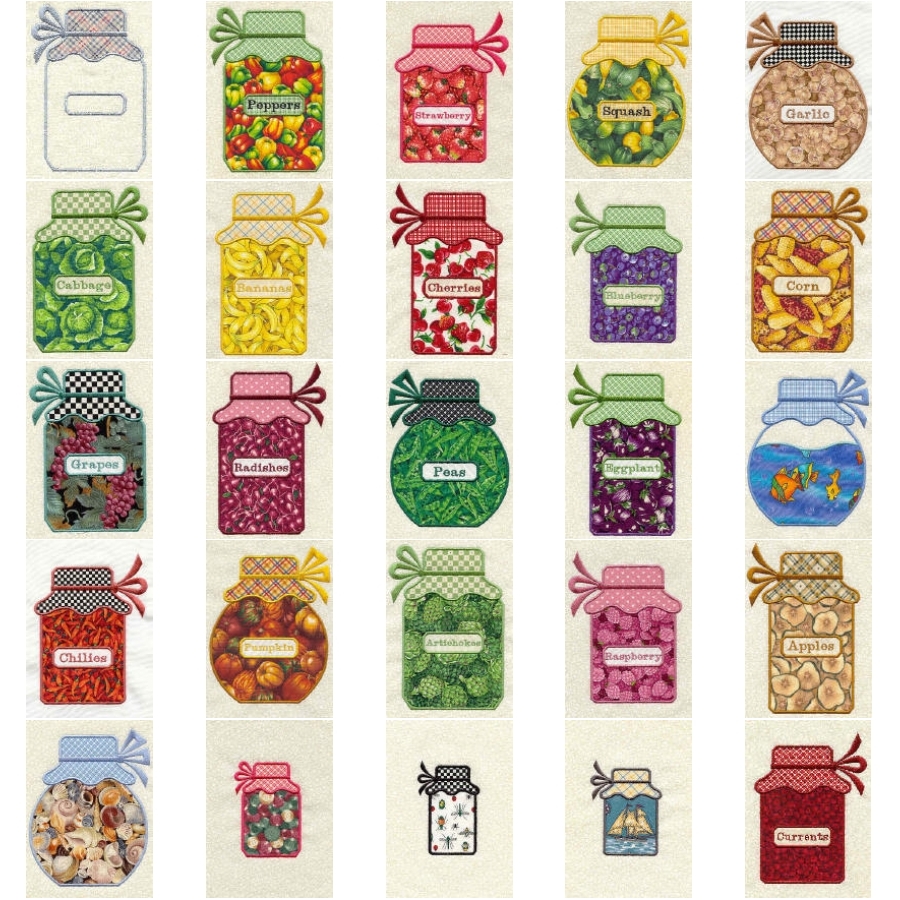Pantry Jars Applique