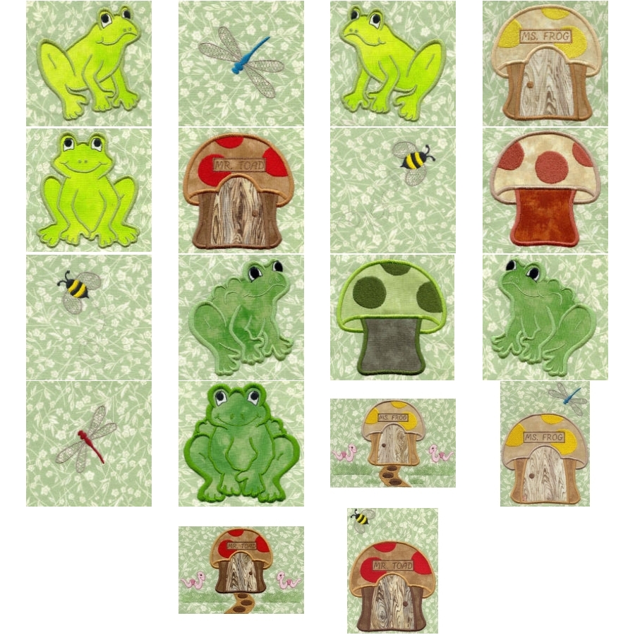 Frogs And Toads Applique
