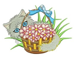 Flower Basket Cat