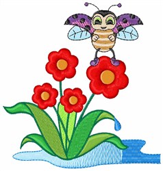 Ladybug And Flowers 3