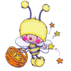 Cartoon Bee And Stars