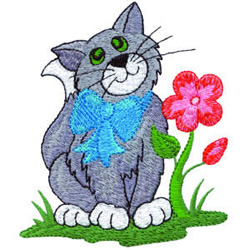 Cat With Flower