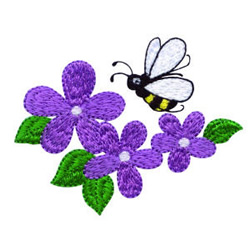 Bee & Flowers