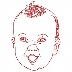 Baby Face Outline