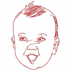 Baby Face Outline