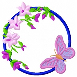Flower & Butterfly Circle