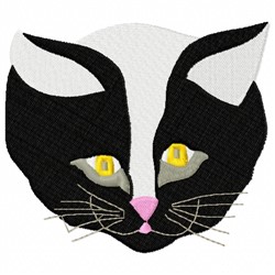 Black & White Cat Head