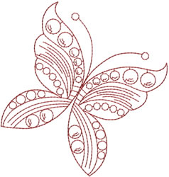 Redwork Butterfly Design