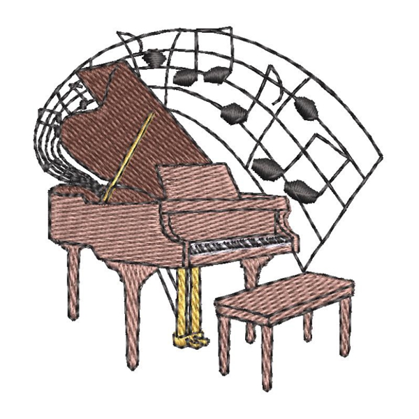 Piano With Notes
