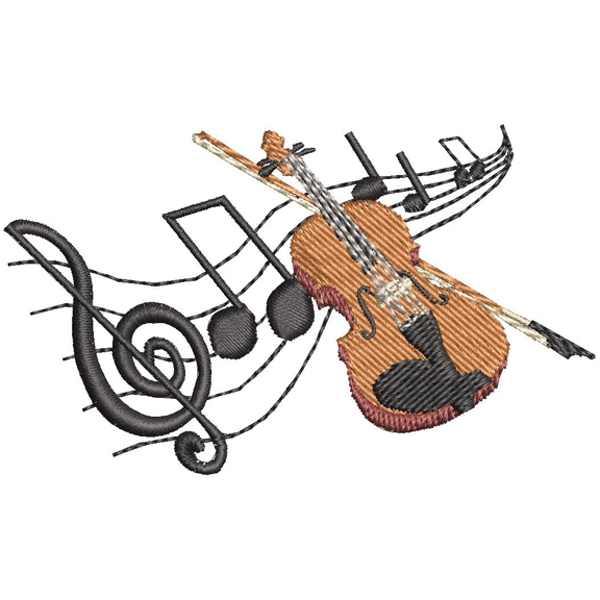 Violin with Notes