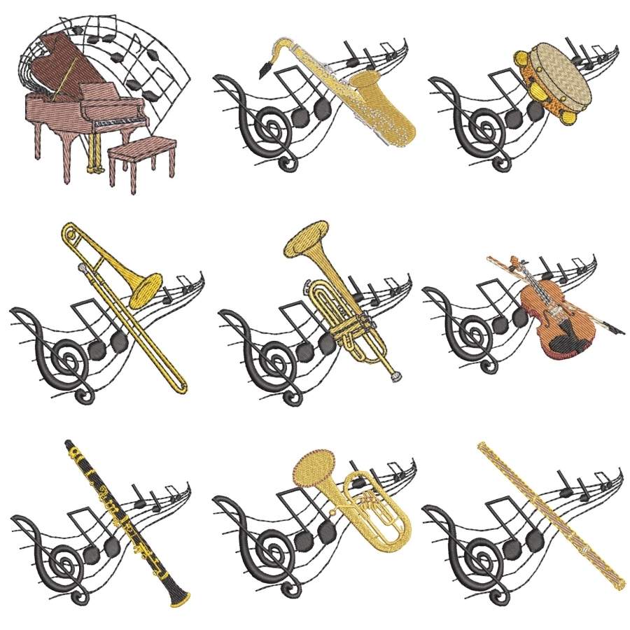 Musical Instruments with Notes