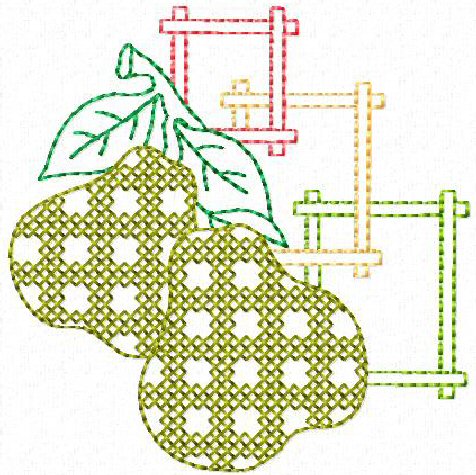 Cross Stitch Fancy Fruit And Vegetables-4