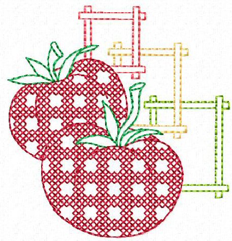 Cross Stitch Fancy Fruit And Vegetables-5