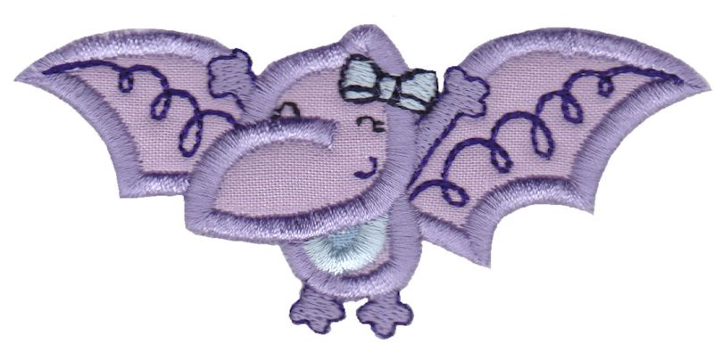 845 Dinosaur Girl Applique | OregonPatchWorks