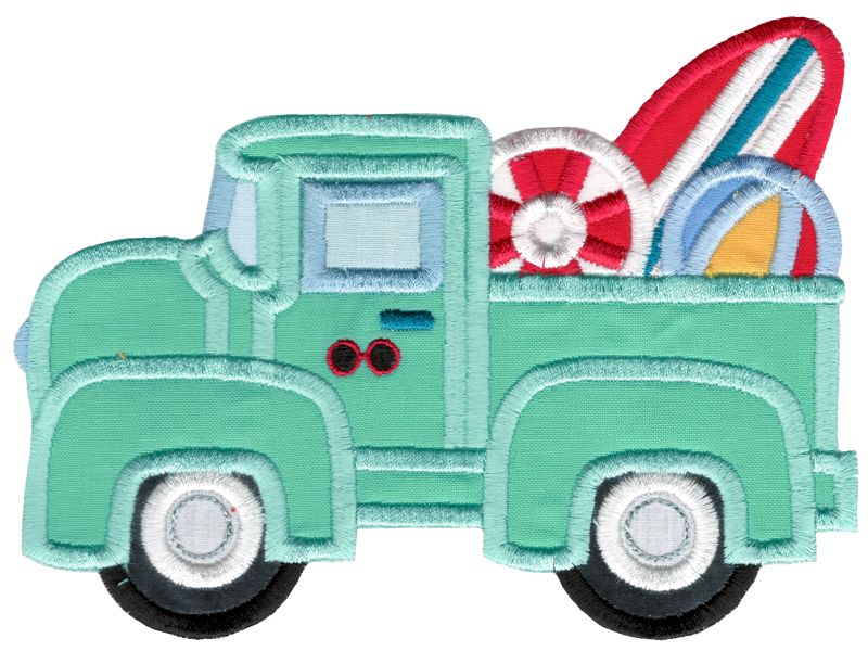 914 Holiday Trucks Applique OregonPatchWorks