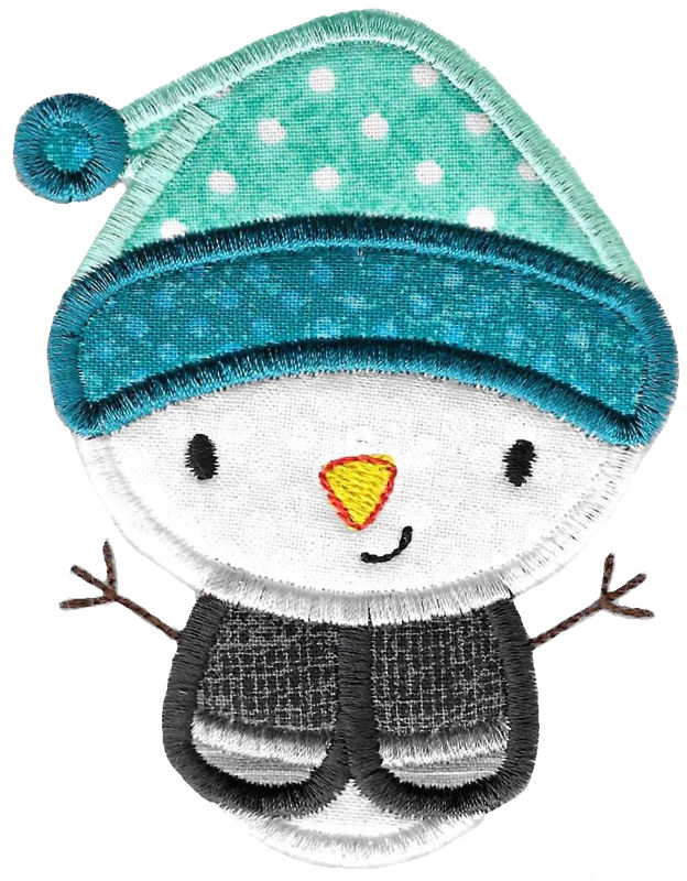 967 Cute Snowmen  Applique-10