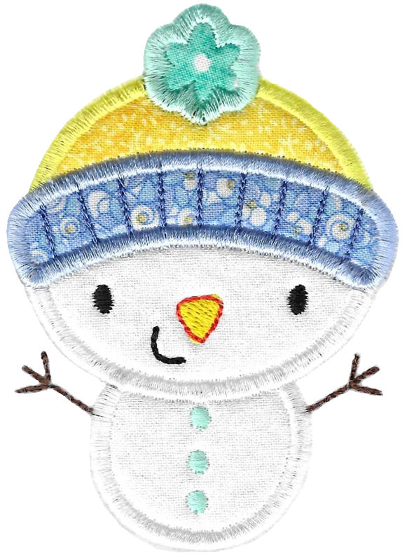 967 Cute Snowmen  Applique-12