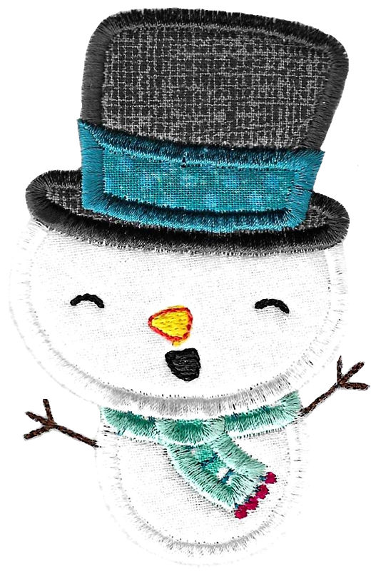 967 Cute Snowmen  Applique-14