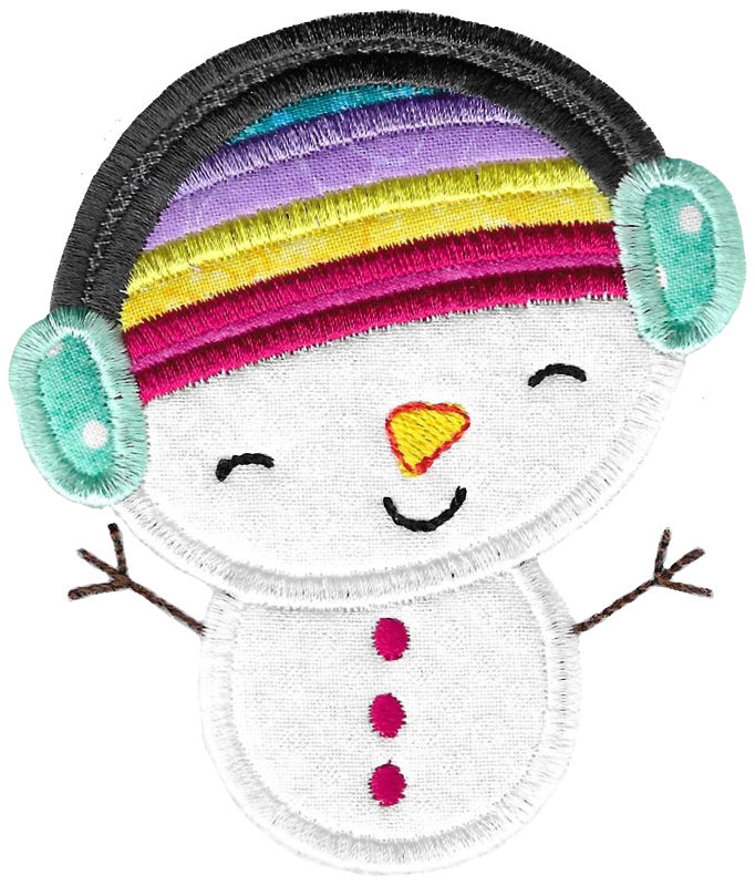 967 Cute Snowmen  Applique-16