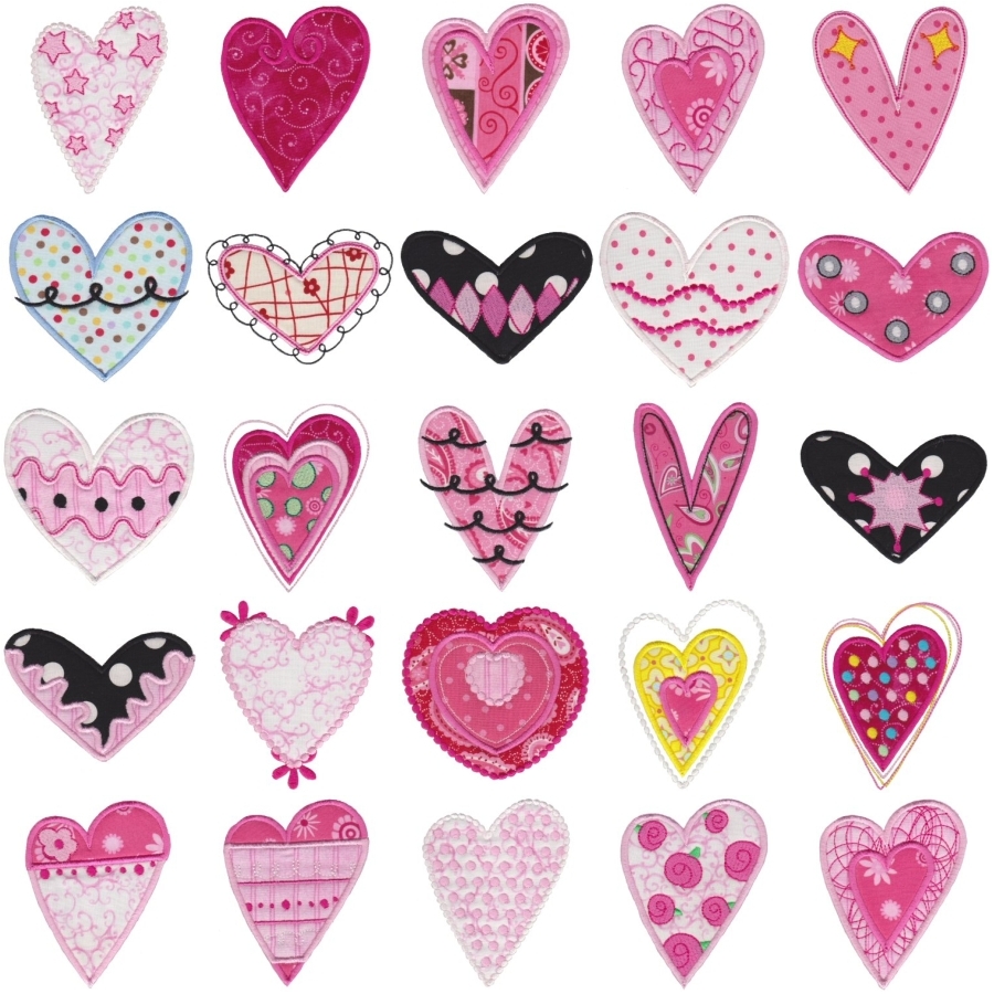 407 Applique Hearts