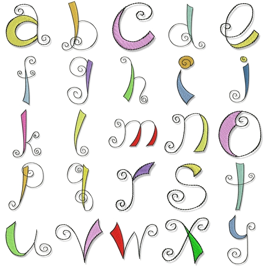 187 Whimsy Alphabet Lower Case Letters 