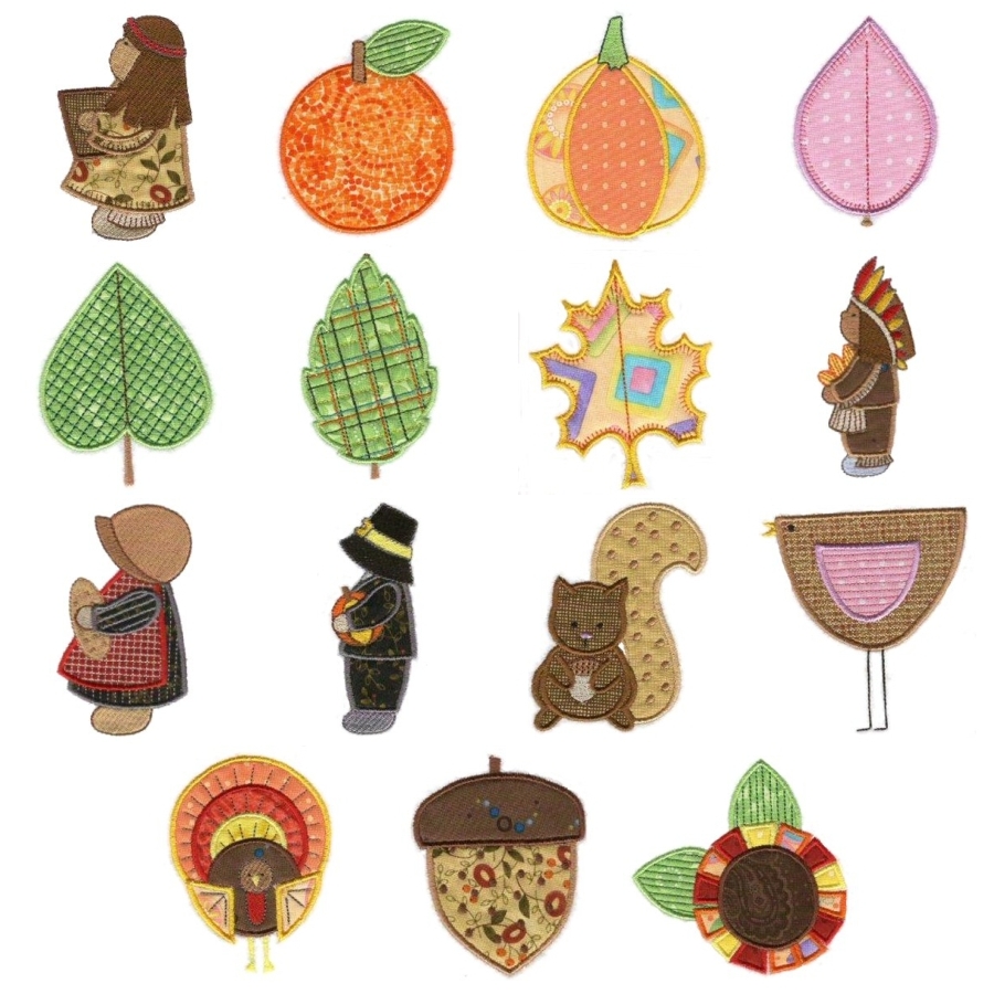 192 Thanksgiving Whimsy Applique 