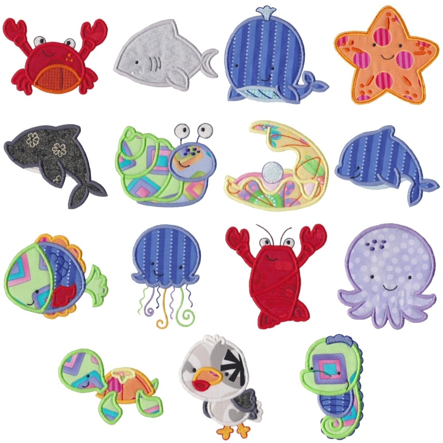 442 Sea Creatures Applique OregonPatchWorks