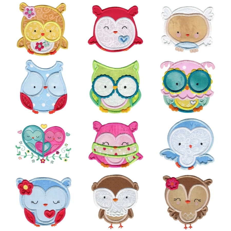 904 Adorable Owls Applique